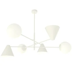 Sklep Kaja Nowoczesna lampa do oświetlenia salonu 1348/6 HERMES 6 WHITE | Kaja biały New