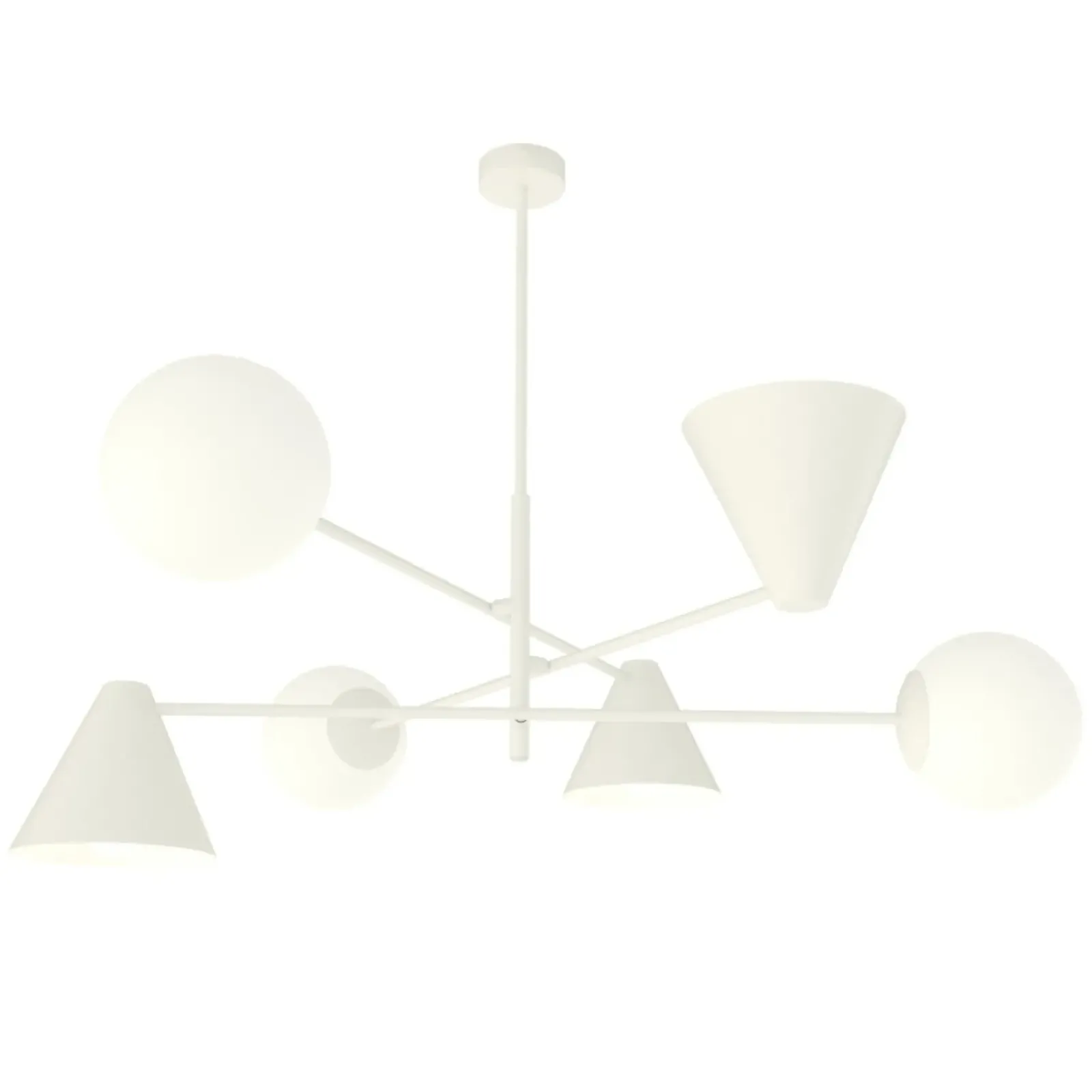 Sklep Kaja Nowoczesna lampa do oświetlenia salonu 1348/6 HERMES 6 WHITE | Kaja biały New