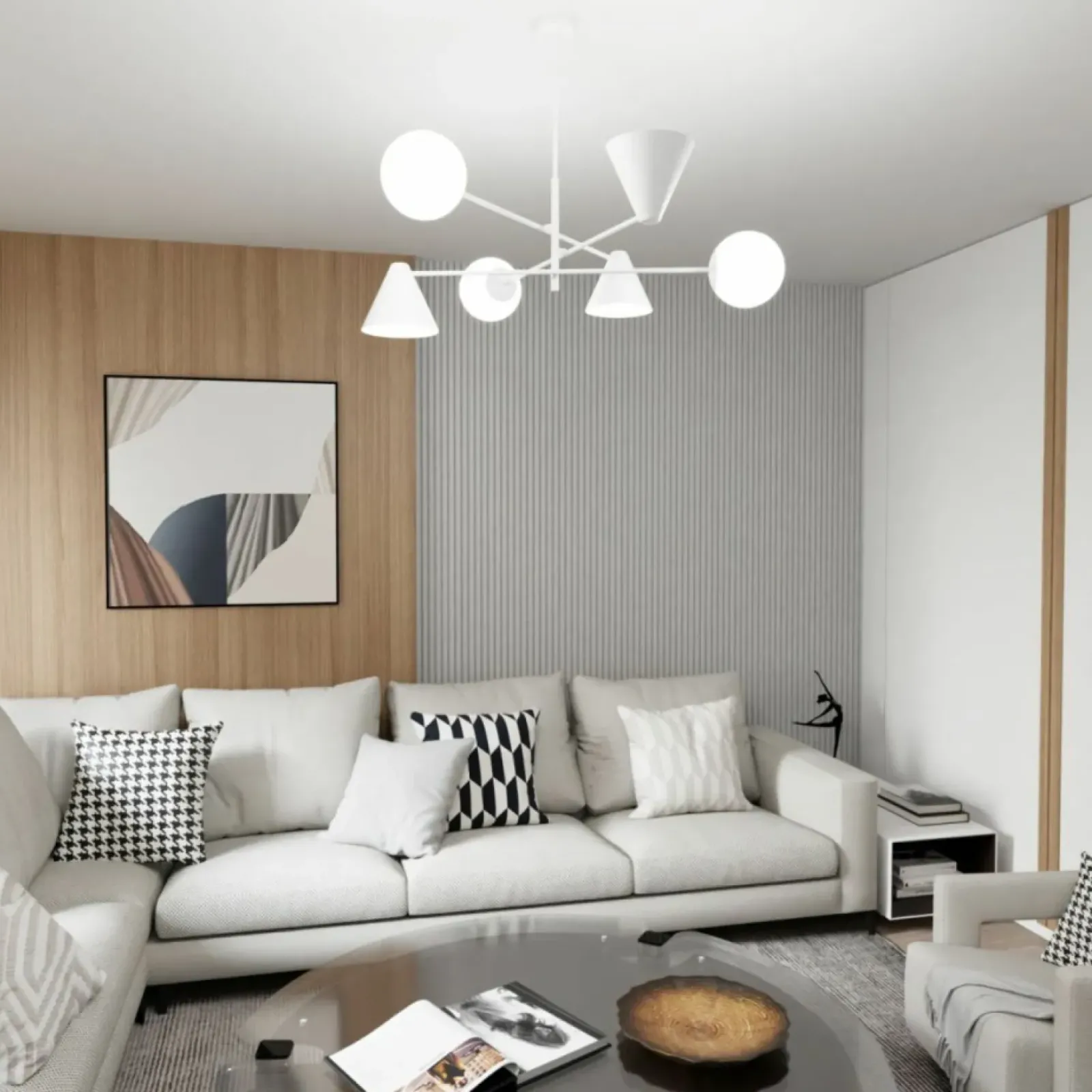 Sklep Kaja Nowoczesna lampa do oświetlenia salonu 1348/6 HERMES 6 WHITE | Kaja biały New
