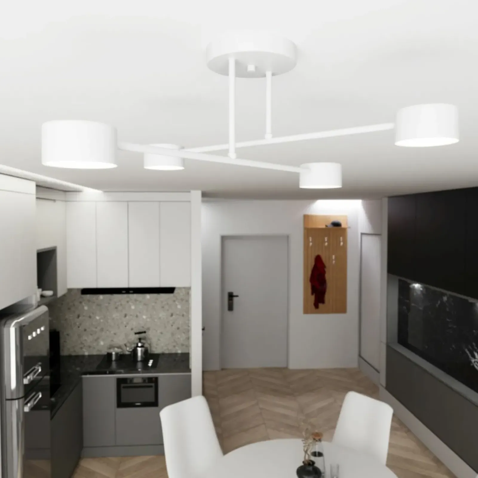 Sklep Kaja Nowoczesna lampa do pokoju dziennego 1356/4 HALO 4 WHITE | Kaja biały Cheap