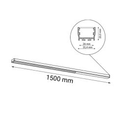 Sklep Kaja Nowoczesna lampa do salonu 150cm 4000K ANT 1815 HIATE | Kaja* Lampy Led|Plafony Nowoczesne