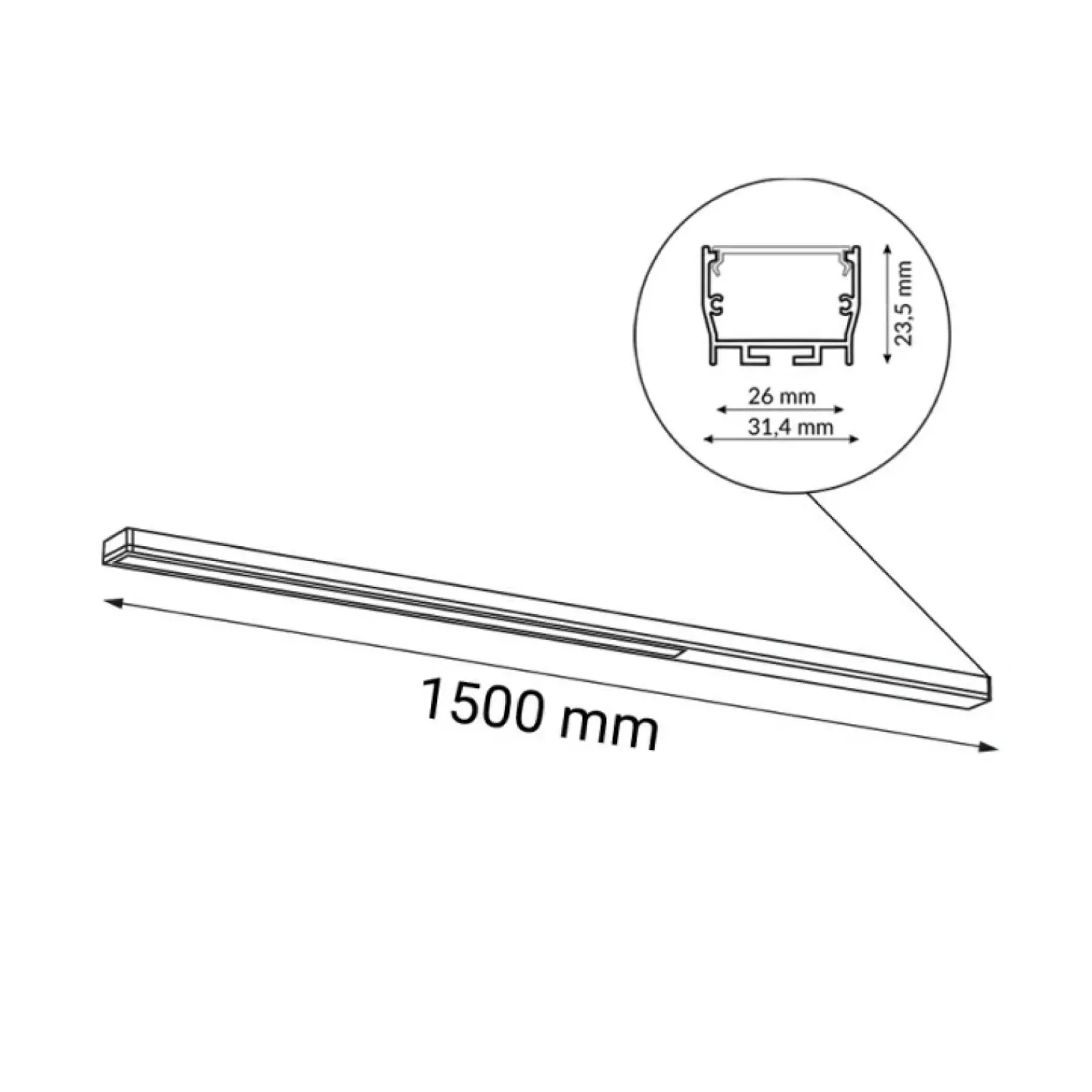 Sklep Kaja Nowoczesna lampa do salonu 150cm 4000K ANT 1815 HIATE | Kaja* Lampy Led|Plafony Nowoczesne