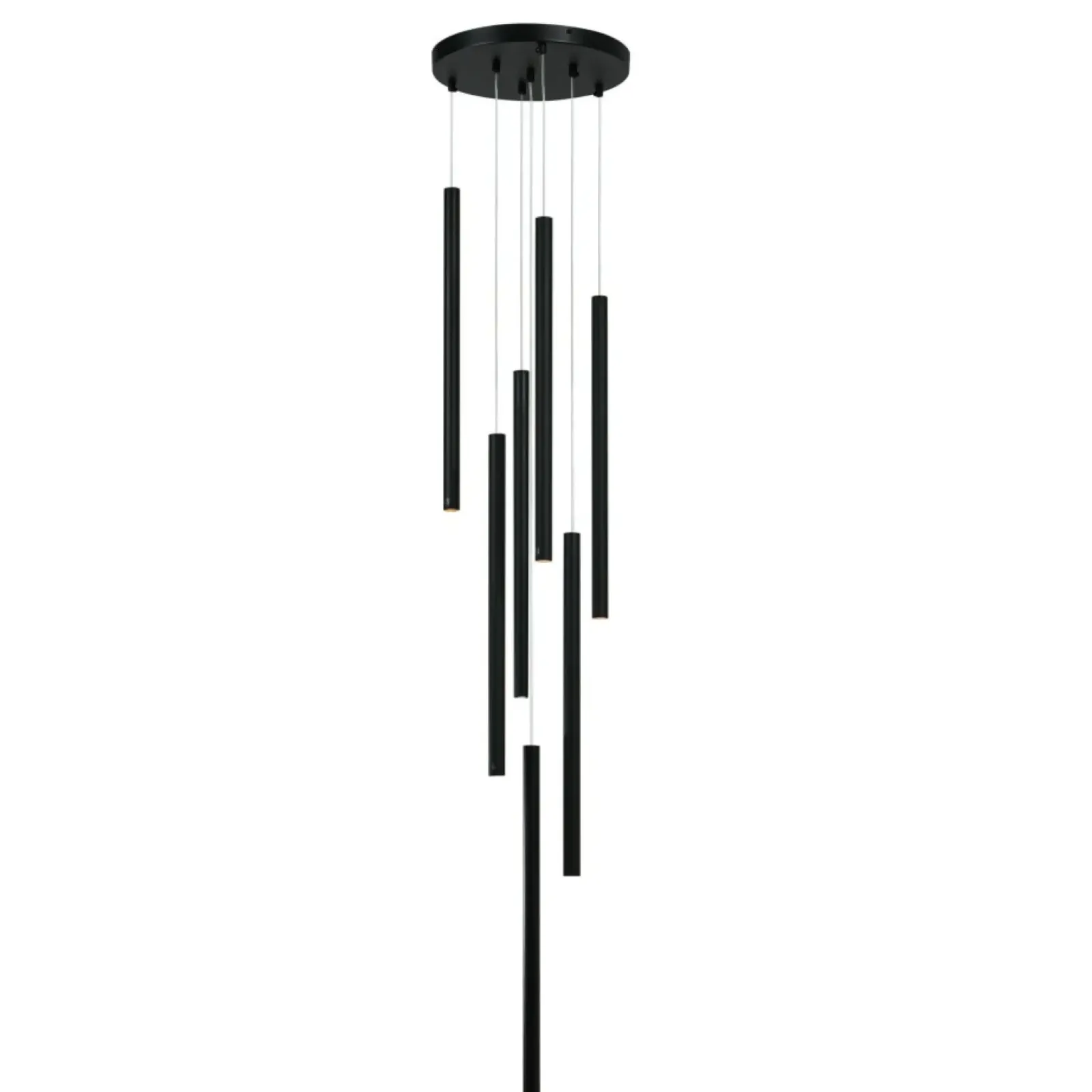 Sklep Kaja Nowoczesna lampa do stylowego salonu LP-894/7P BK z serii LUNGO | Kaja Sale