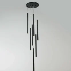 Sklep Kaja Nowoczesna lampa do stylowego salonu LP-894/7P BK z serii LUNGO | Kaja Sale