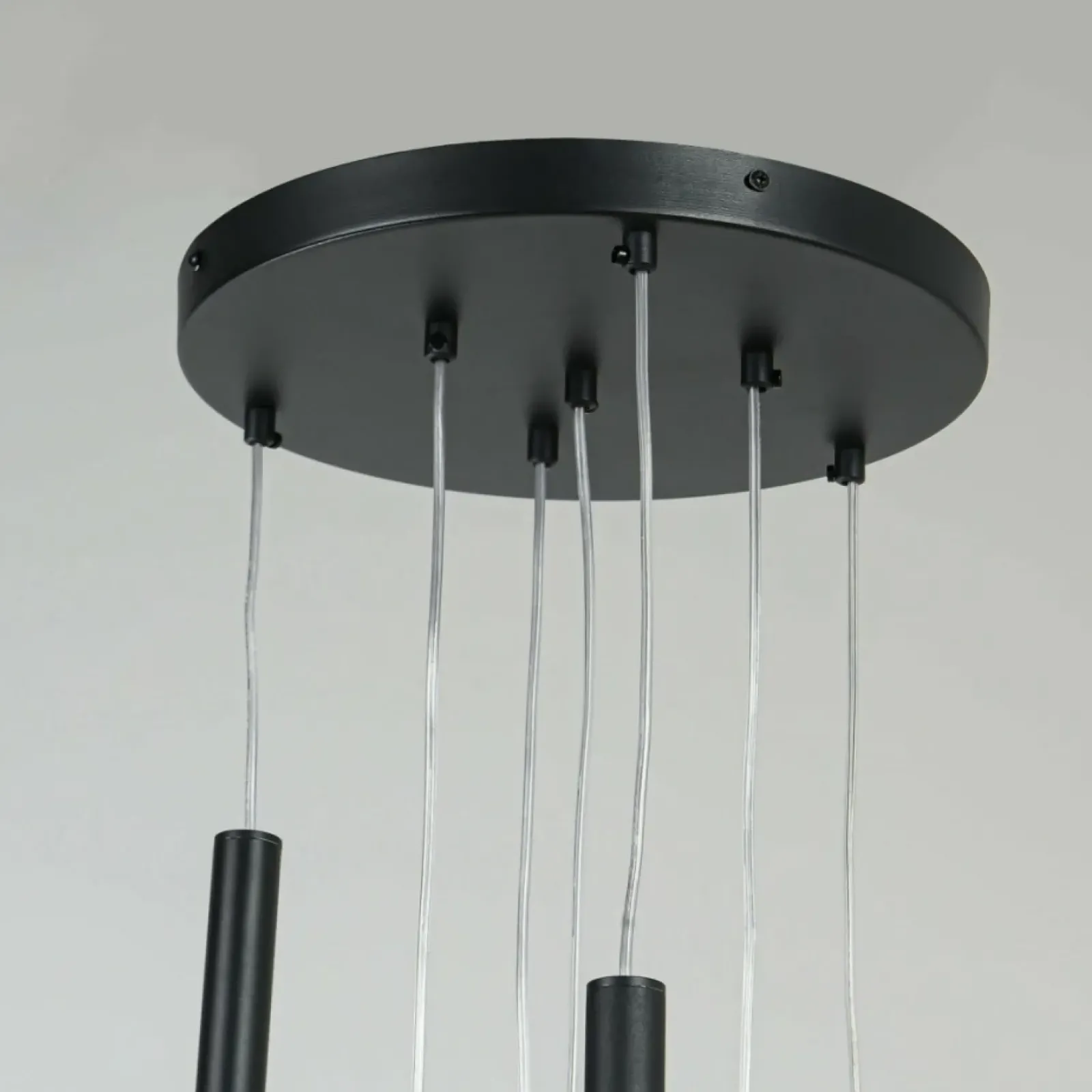 Sklep Kaja Nowoczesna lampa do stylowego salonu LP-894/7P BK z serii LUNGO | Kaja Sale