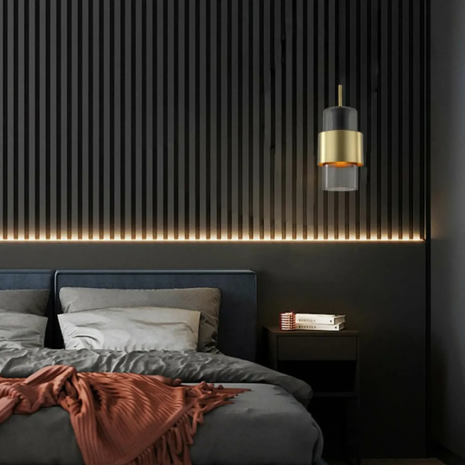 Sklep Kaja Nowoczesna lampa nad blat kuchenny LP-866/1P L SM/GD z serii MIELE Store