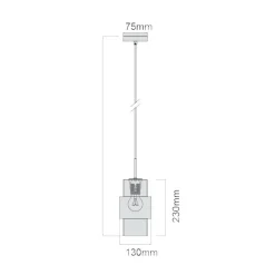 Sklep Kaja Nowoczesna lampa nad blat kuchenny LP-866/1P L SM/GD z serii MIELE Store