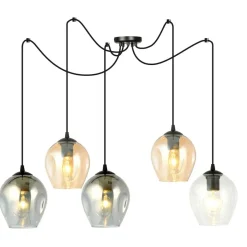 Sklep Kaja Nowoczesna lampa pająk z kolorowymi kloszami 759/5 LEVEL | Kaja Discount