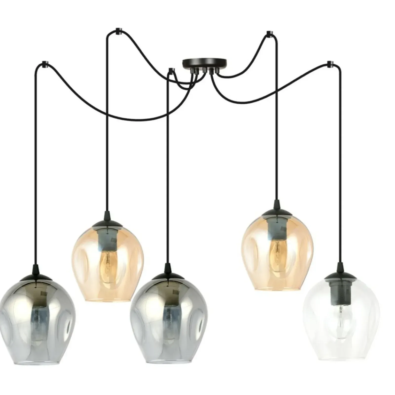 Sklep Kaja Nowoczesna lampa pająk z kolorowymi kloszami 759/5 LEVEL | Kaja Discount