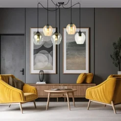 Sklep Kaja Nowoczesna lampa pająk z kolorowymi kloszami 759/5 LEVEL | Kaja Discount