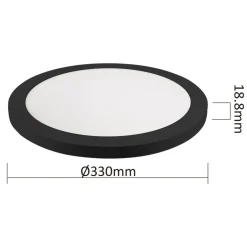 Sklep Kaja Nowoczesna lampa pod- i natynkowa LP-330/1C 4BK YORK | Kaja* Lampy Led|Plafony Nowoczesne