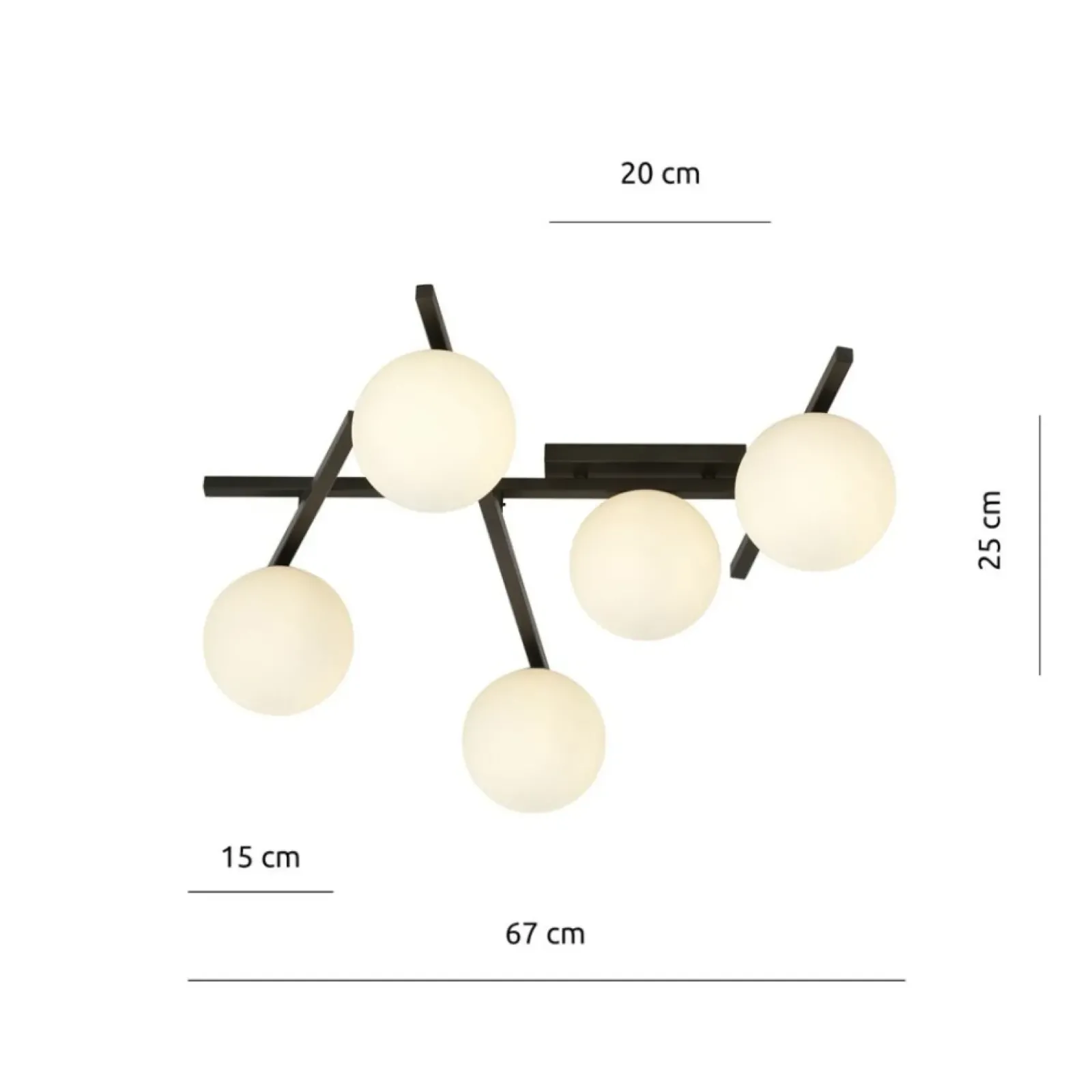 Sklep Kaja Nowoczesna lampa sufitowa o nietypowym kształcie 1103/5 SMART | Kaja* Plafony Nowoczesne
