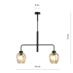 Sklep Kaja Nowoczesna lampa sufitowa do kuchni 1165/2 LUKKA | Kaja Oświetlenie Shop