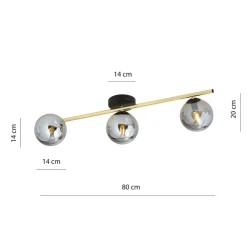 Sklep Kaja Nowoczesna lampa sufitowa do korytarza 1246/3 z serii SPLENDI | Kaja Shop