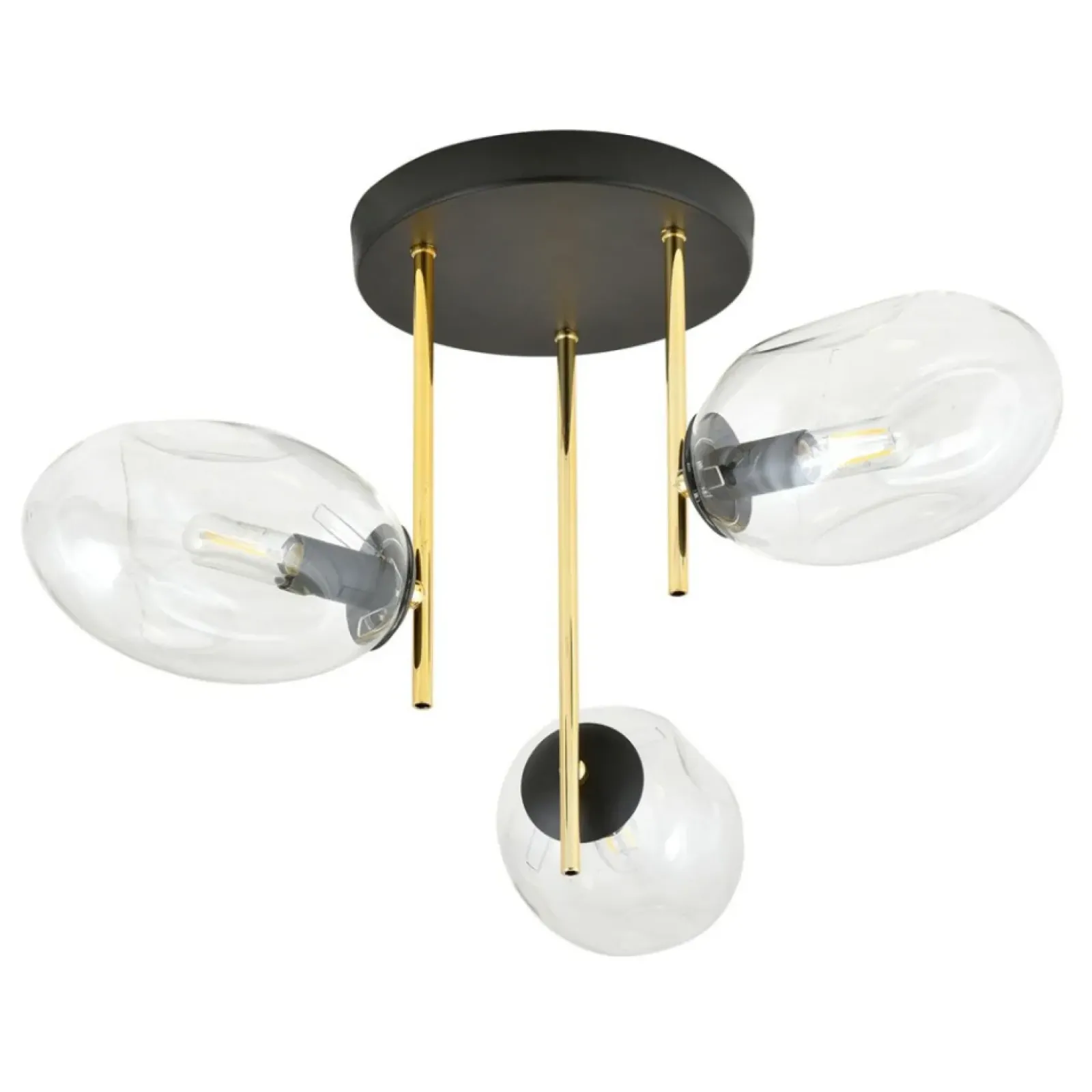 Sklep Kaja Nowoczesna lampa sufitowa ze zotymi elementami 1273/3 z serii ARGO Outlet