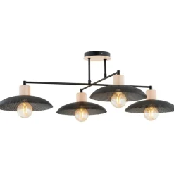 Sklep Kaja Nowoczesna lampa sufitowa do salonu 1318/4 KOBE | Kaja Oświetlenie czarny Best