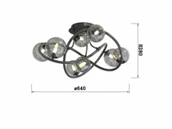 Sklep Kaja Nowoczesna lampa sufitowa do salonu WF 9014-805 NANCY | Kaja Shop
