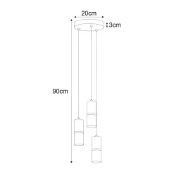 Sklep Kaja Nowoczesna lampa wisząca, czarno-srebrne tuby K-5247 z serii VESTA Shop