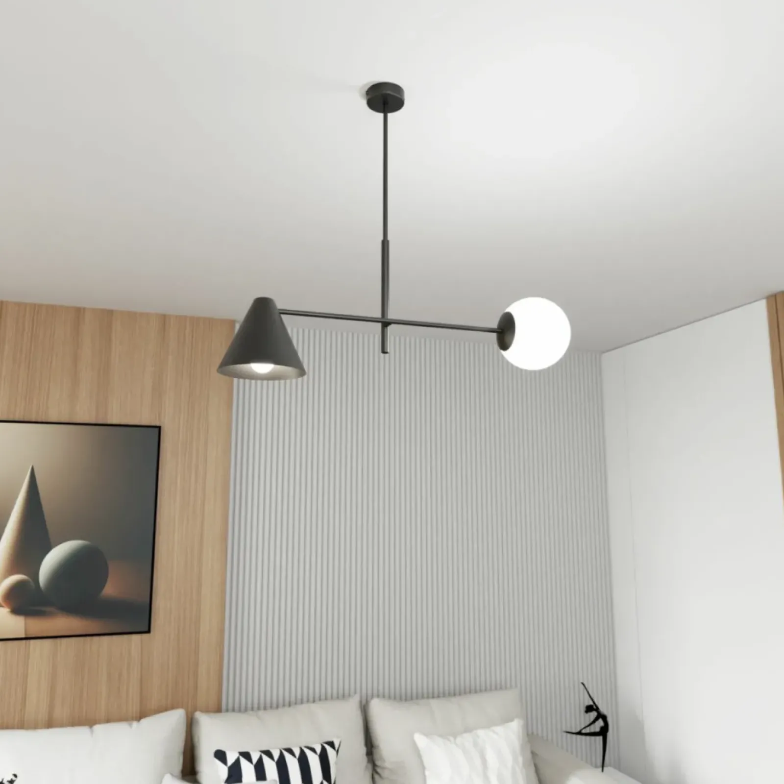 Sklep Kaja Nowoczesna lampa wisząca do kuchni 1347/2 HERMES 2 BLACK | Kaja Sale