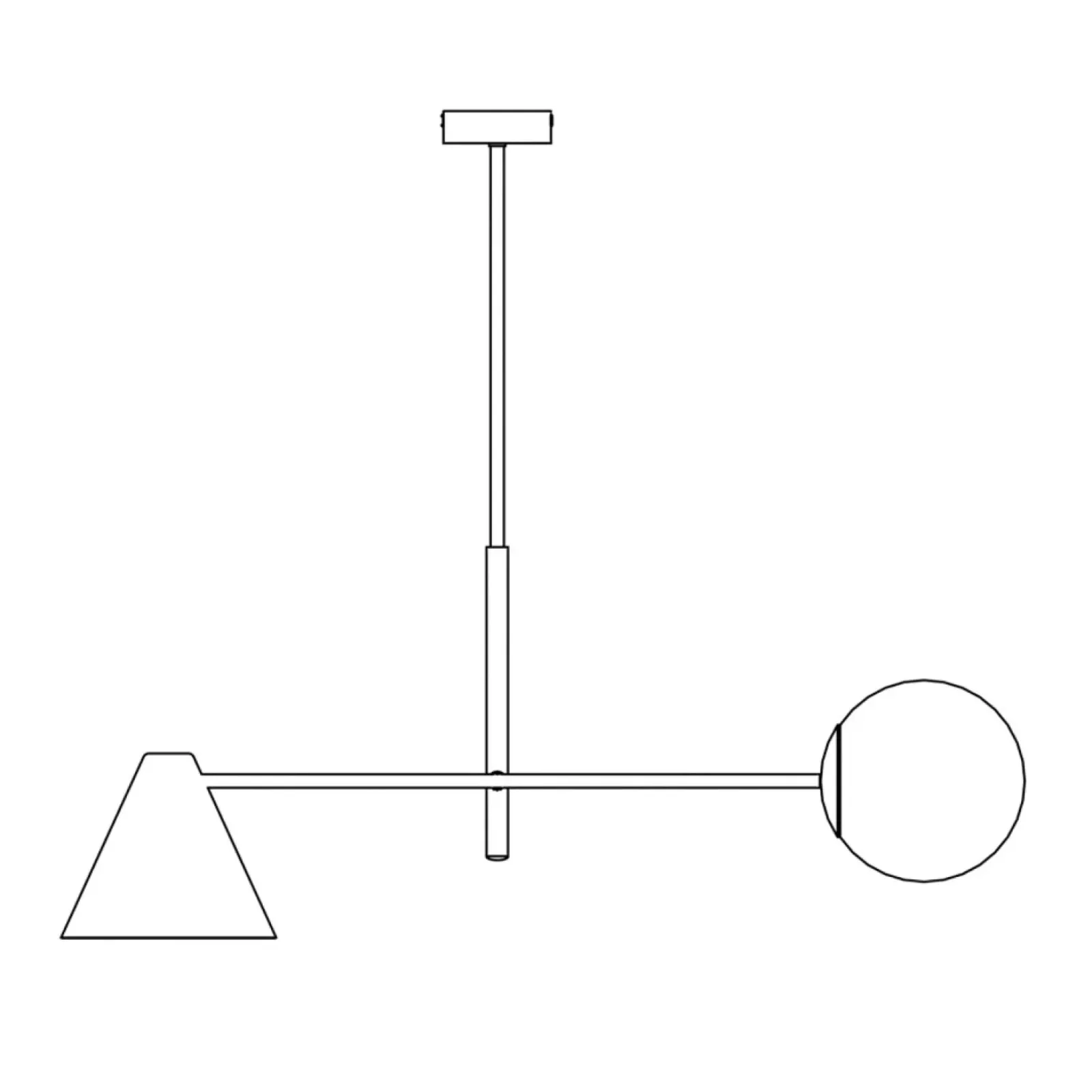 Sklep Kaja Nowoczesna lampa wisząca do kuchni 1347/2 HERMES 2 BLACK | Kaja Sale