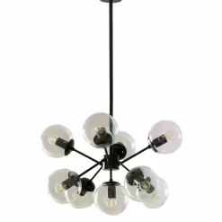 Sklep Kaja Nowoczesna lampa wisząca do salonu ABR-LWS8-8XE27 SIERRA | Kaja czarny Discount