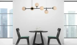 Sklep Kaja Nowoczesna lampa wisząca do jadalni LP-005/6P BK/WH z serii ALISA Cheap