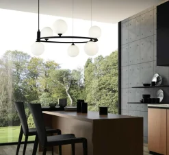 Sklep Kaja Nowoczesna lampa wisząca do kuchni MOD013PL-06B RING | Kaja Best
