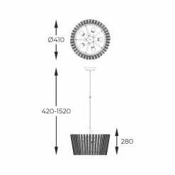 Sklep Kaja Nowoczesna lampa wisząca do kuchni P0547-05H-F9AC BACH | Kaja New