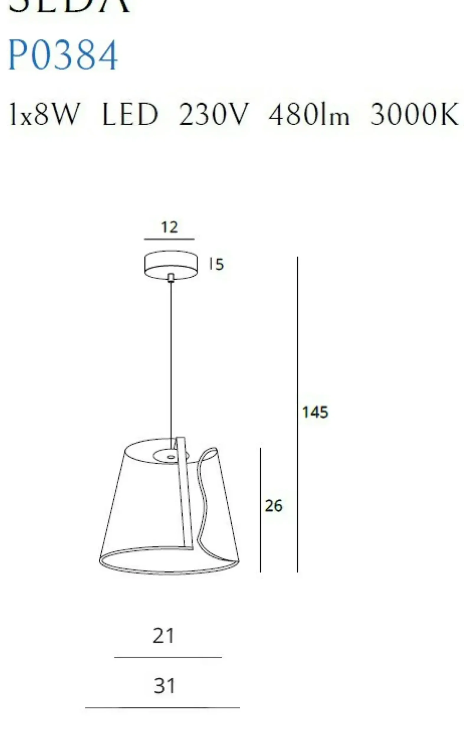 Sklep Kaja Nowoczesna lampa wisząca LED do sypialni MX P0384 SEDA | Kaja Outlet