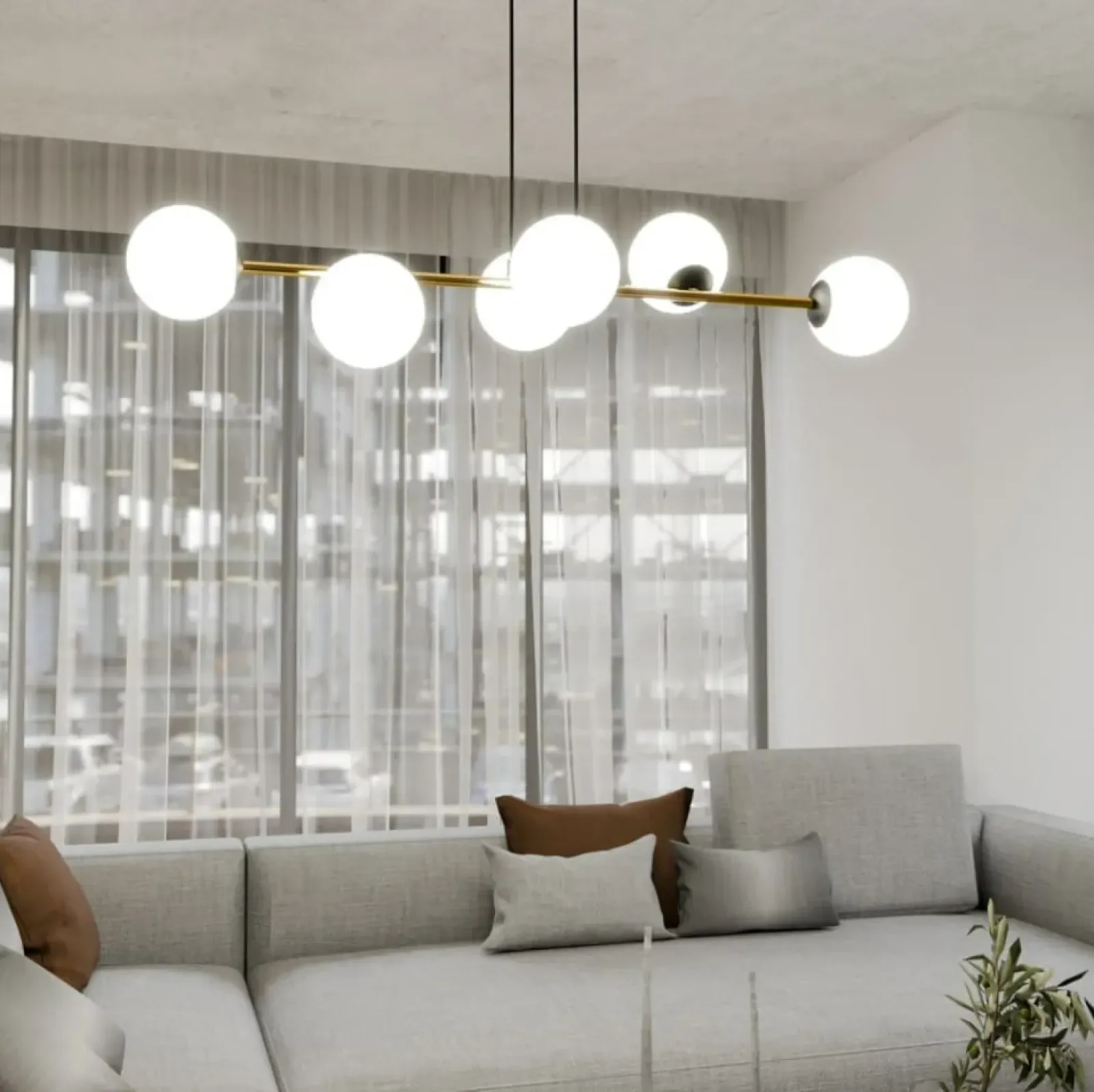 Sklep Kaja Nowoczesna lampa wisząca nad wyspę kuchenną 1241/6 z serii GRAVITY Hot