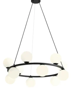Sklep Kaja Nowoczesna lampa wisząca, obręcz z białymi kloszami 1085R1 KRONE Zadzwońporabattel.783200183(8-16)/mailsklep@kaja.com.pl Cheap