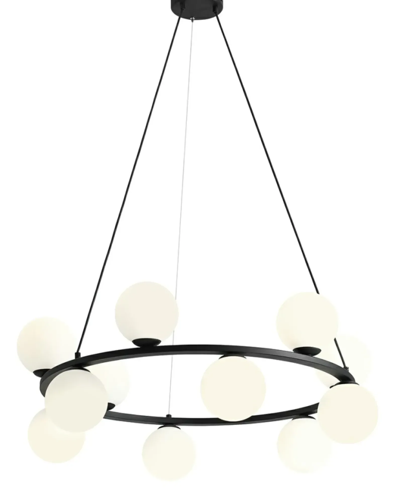 Sklep Kaja Nowoczesna lampa wisząca, obręcz z białymi kloszami 1085R1 KRONE Zadzwońporabattel.783200183(8-16)/mailsklep@kaja.com.pl Cheap