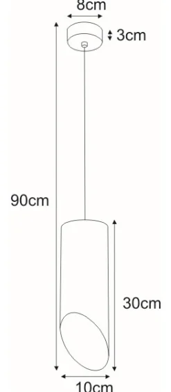 Sklep Kaja Nowoczesna lampa wisząca tuba K-4201 ALU II WHITE | Kaja Oświetlenie biały Online