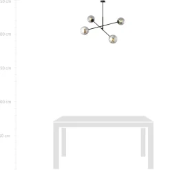 Sklep Kaja Nowoczesna lampa wisząca z grafitowymi kloszami 1167/4 LINEAR | Kaja Hot