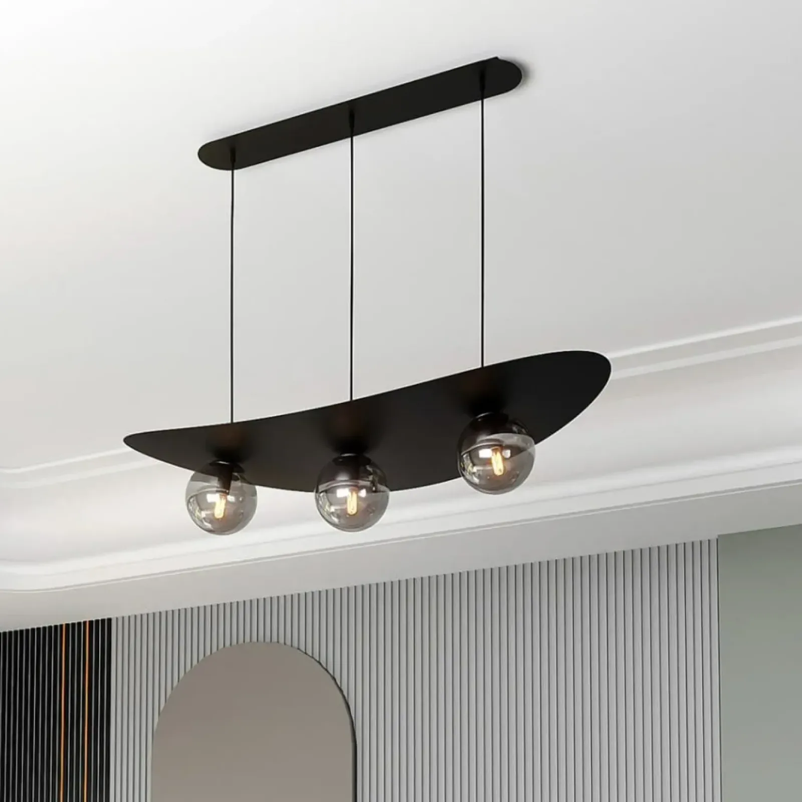 Sklep Kaja Nowoczesna lampa wisząca z grafitowymi kloszami 1300/3 z serii AURA New