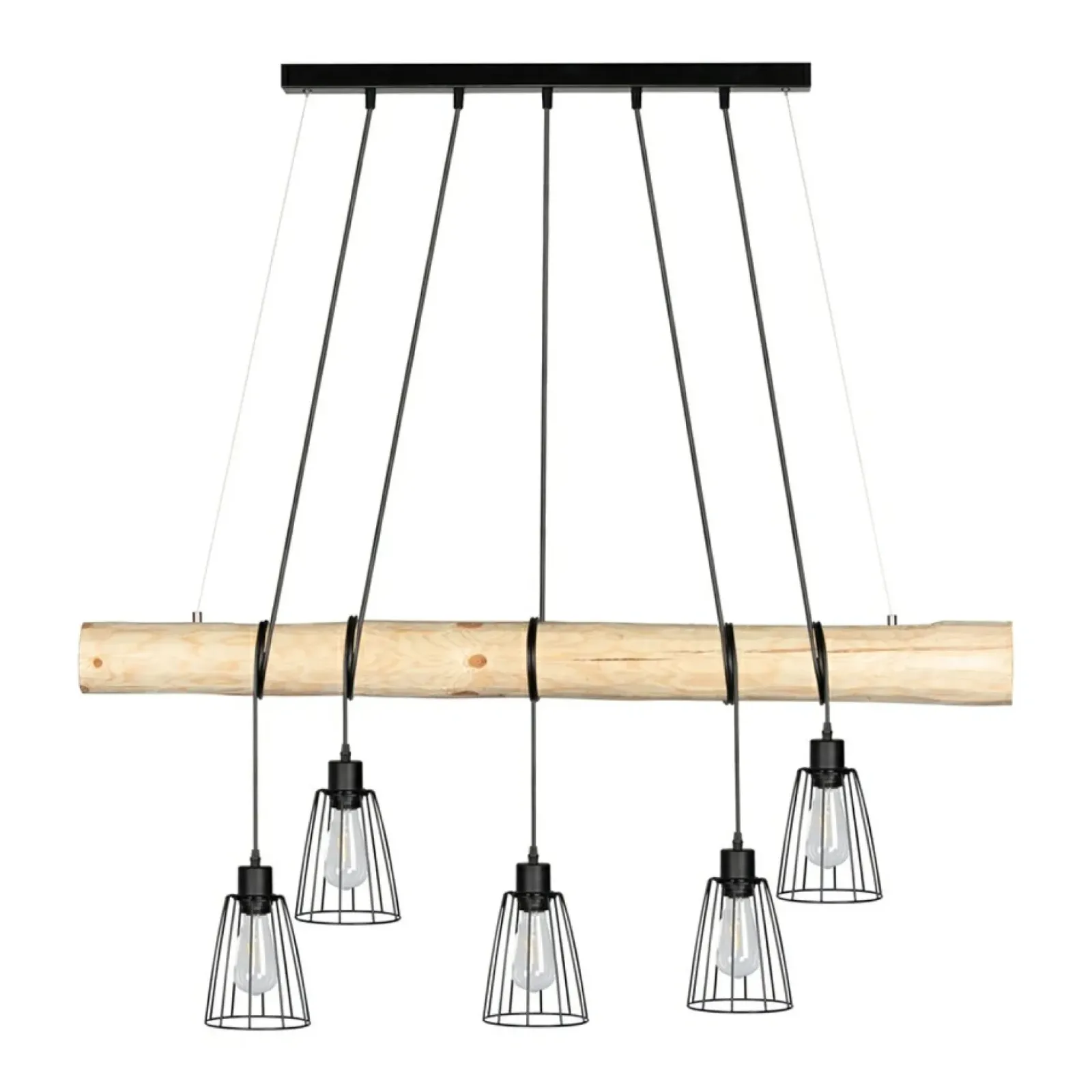 Sklep Kaja Nowoczesna lampa wisząca z drewnem 69214504 TRABO LONG | Kaja Fashion