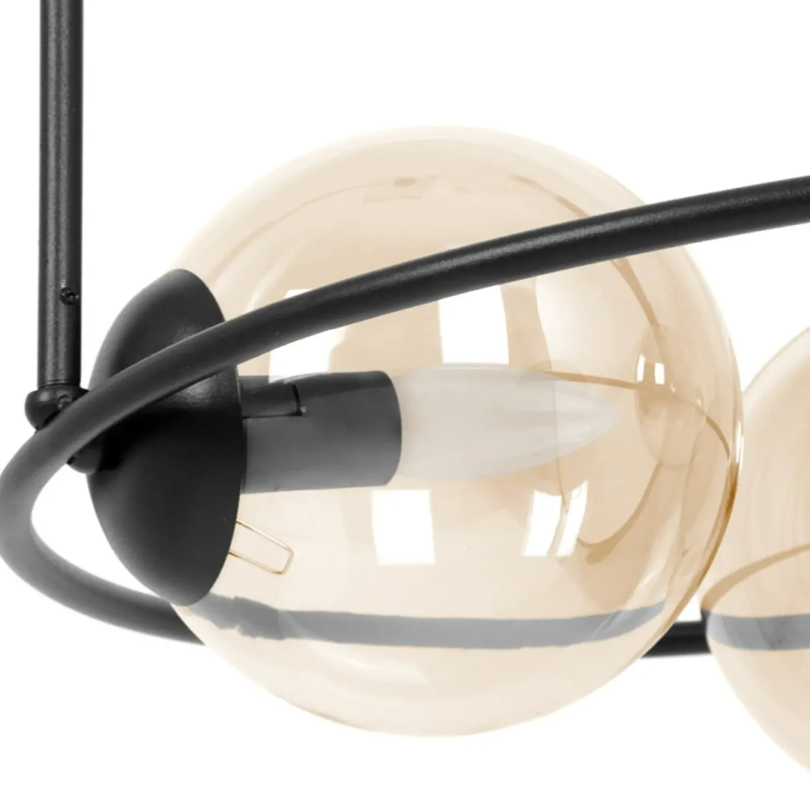 Sklep Kaja Nowoczesna lampa wisząca z bursztynowymi kloszami K-5124 z serii VENTA Fashion