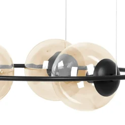 Sklep Kaja Nowoczesna lampa wisząca z bursztynowymi kloszami K-5124 z serii VENTA Fashion