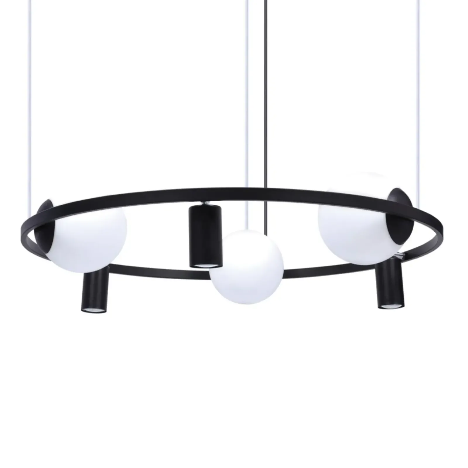 Sklep Kaja Nowoczesna lampa wisząca z kloszami i spotami 5006 z serii ORBIT Sale