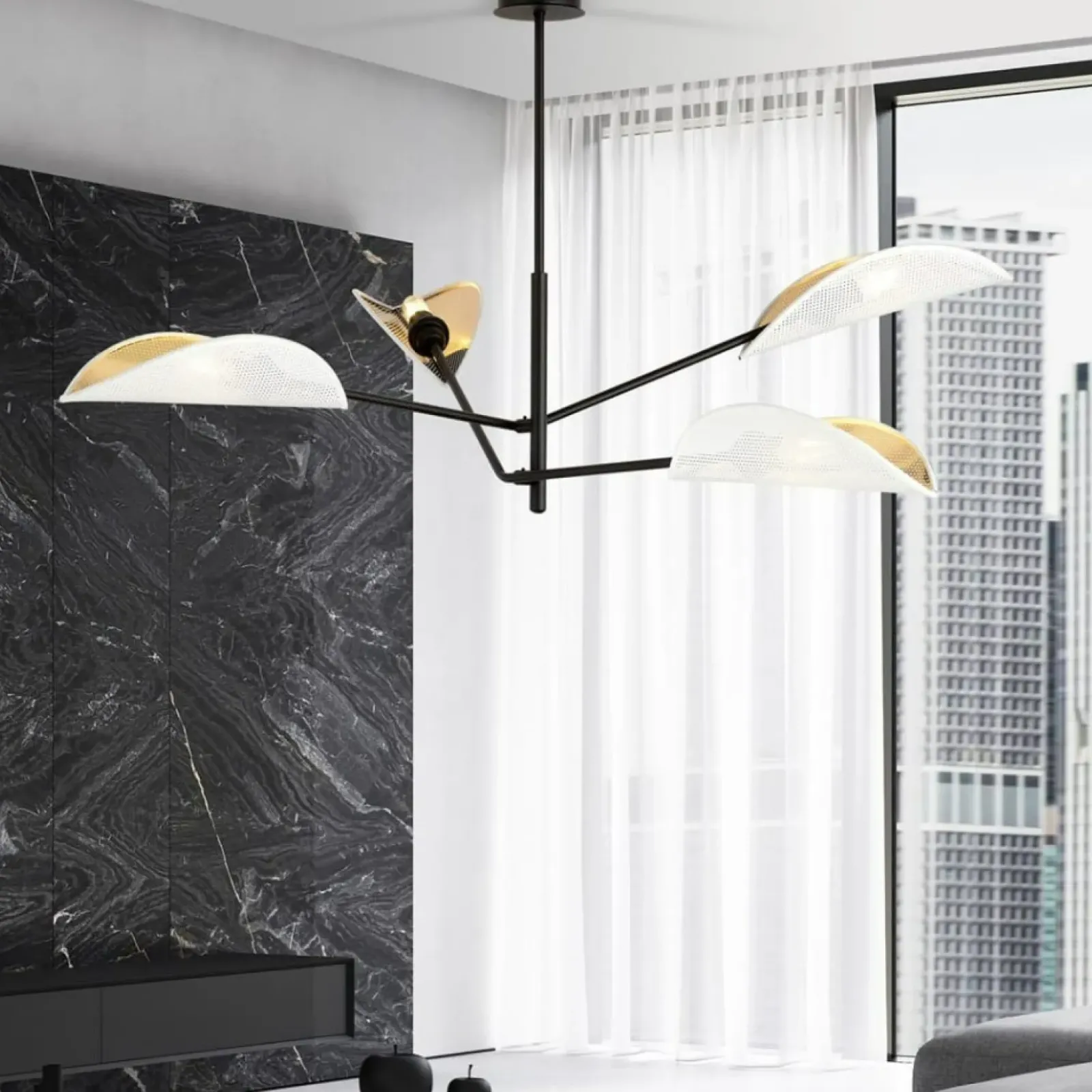 Sklep Kaja Nowoczesna lampa z osłonkami w kształci liści 1159/4 VENE | Kaja Fashion