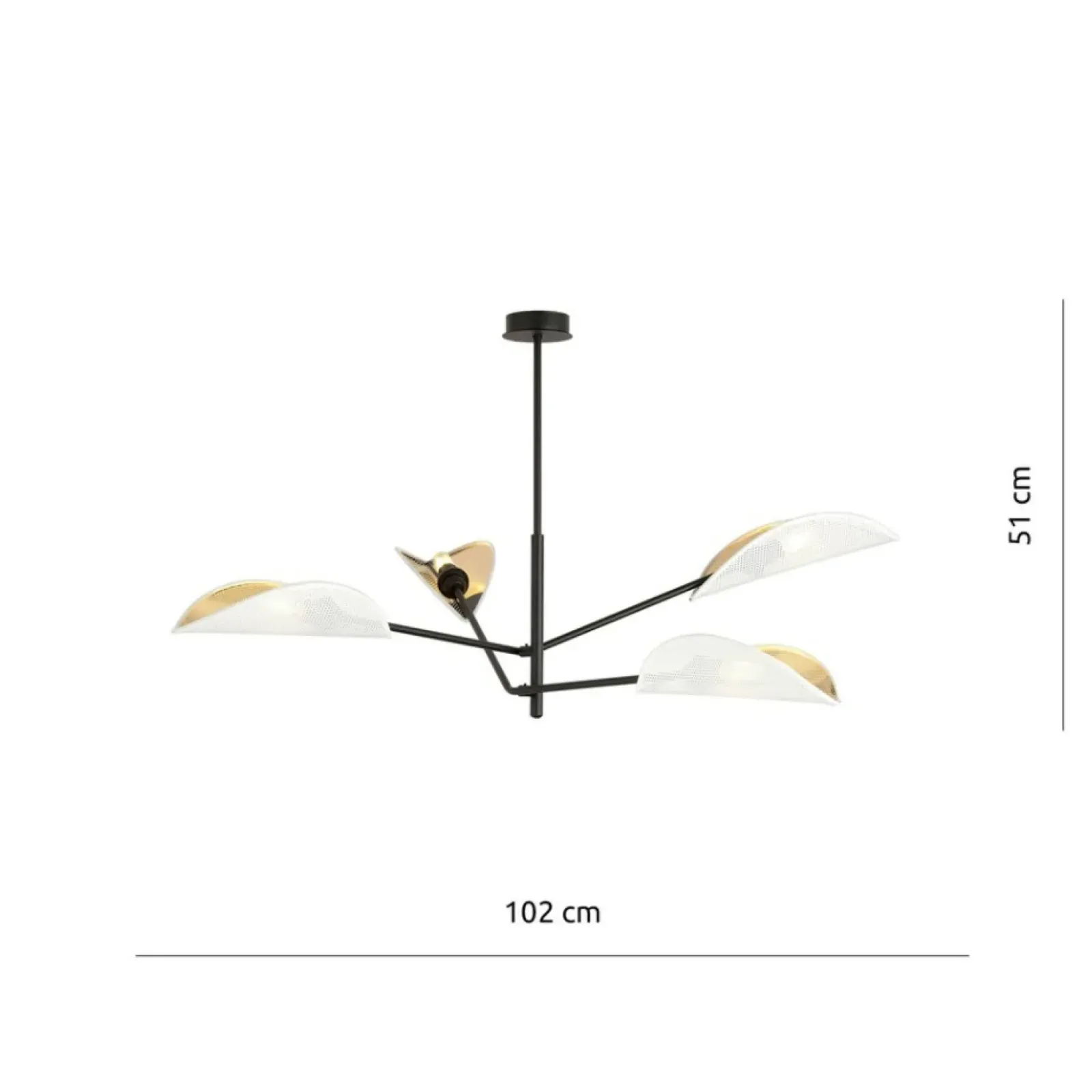 Sklep Kaja Nowoczesna lampa z osłonkami w kształci liści 1159/4 VENE | Kaja Fashion