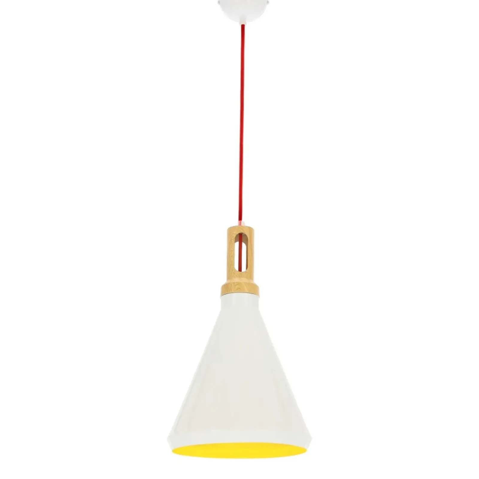 Sklep Kaja Nowoczesna lampa z żółtym środkiem 31-37695 ROBINSON | Kaja biały Cheap