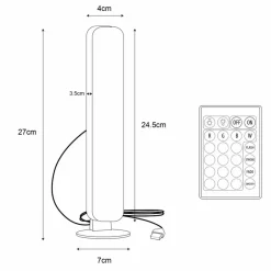 Sklep Kaja Nowoczesna lampka nocna LED, kolorowe światło ZM 87308 TORP | Kaja* Nowoczesne Lampki Stołowe|Lampy Led