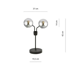 Sklep Kaja Nowoczesna lampka stołowa z ciemnymi kloszami 1140/LN2 NOVA | Kaja* Nowoczesne Lampki Stołowe
