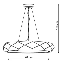 Sklep Kaja Nowoczesna, ledowa lampa do salonu LP-8069/1P LED GD z serii REUS New