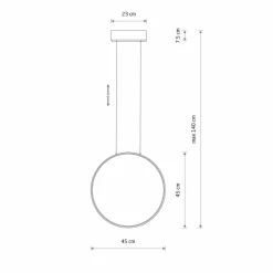 Sklep Kaja Nowoczesna, ledowa lampa koło 3000K ⌀45cm 10810 CIRCOLO LED | Kaja Sale