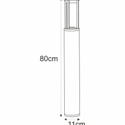 Sklep Kaja Nowoczesna, ledowa lampa ogrodowa K-8139 80cm UBBE | Kaja Oświetlenie* Lampy Ogrodowe Stojące|Lampy Ogrodowe Stojące