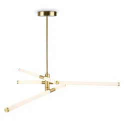 Sklep Kaja Nowoczesna, ledowa lampa wisząca do salonu MOD106CL-L40G3K serii AXIS złoty Store