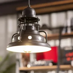 Sklep Kaja Nowoczesna, loftowa lampa wisząca ABR-RRG-E27 RETRO | Kaja Oświetlenie czarny New