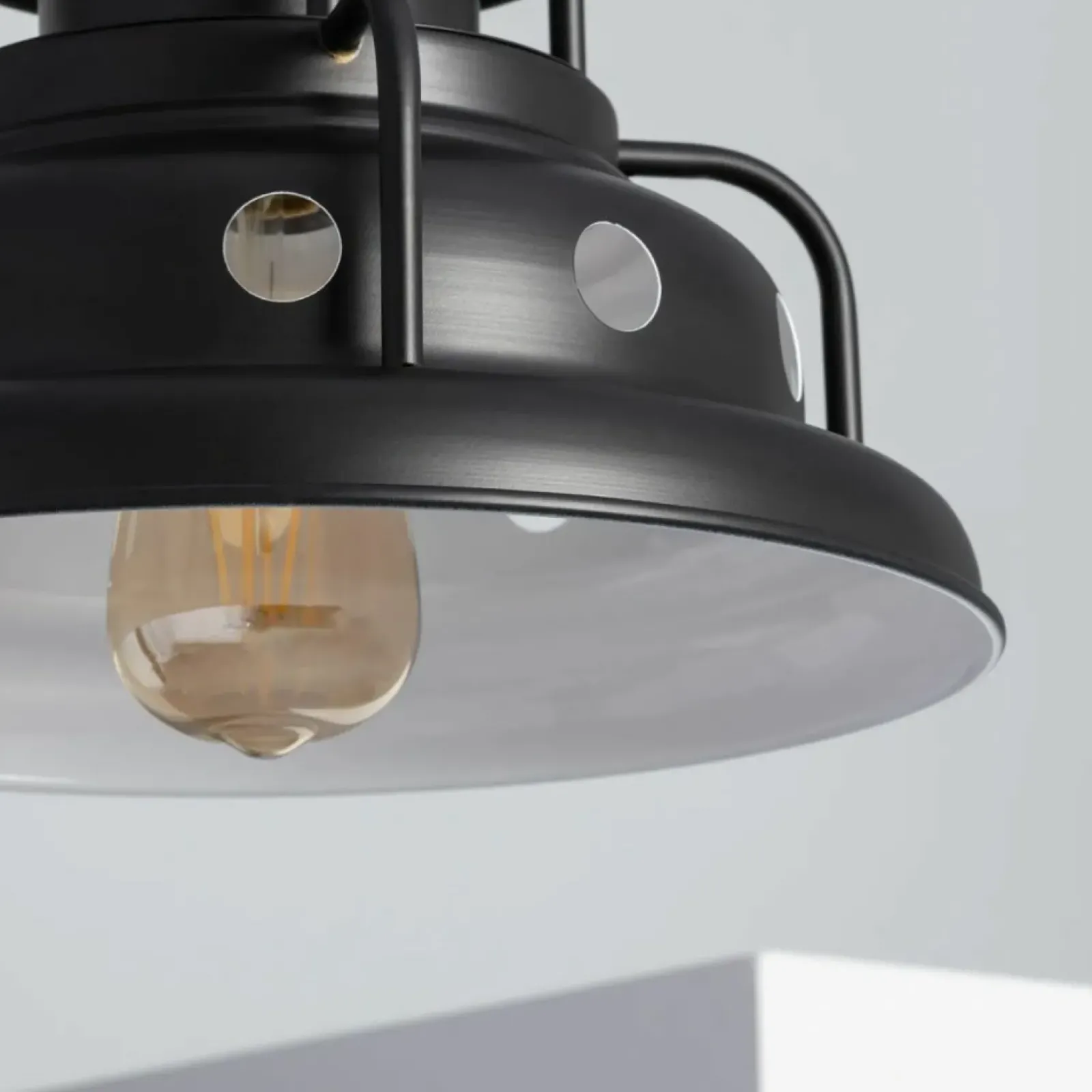 Sklep Kaja Nowoczesna, loftowa lampa wisząca ABR-RRG-E27 RETRO | Kaja Oświetlenie czarny New